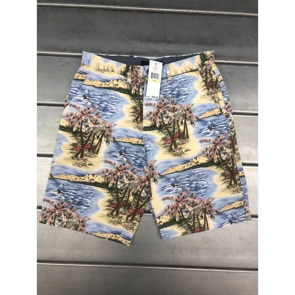 Tommy‎ Bahama Chino Shorts Mens Size 30 Palm Trees Beach AOP